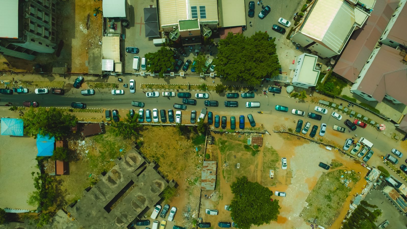 Aerial view of Abuja roads